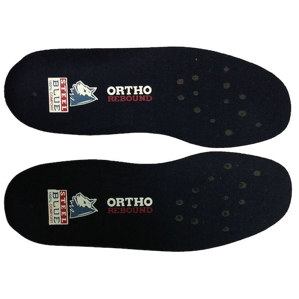 Steel Blue Ortho Rebound Footbed Insoles, Black, Size 12 A-900021 - main